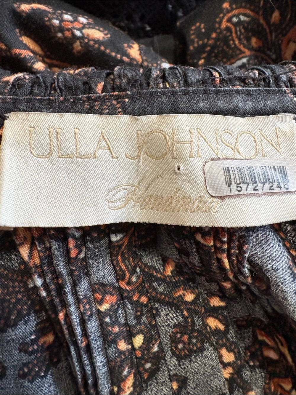Ulla Johnson Jacqueline Dress Handmade Black Floral Lace Midi Dress - Picture 13 of 15